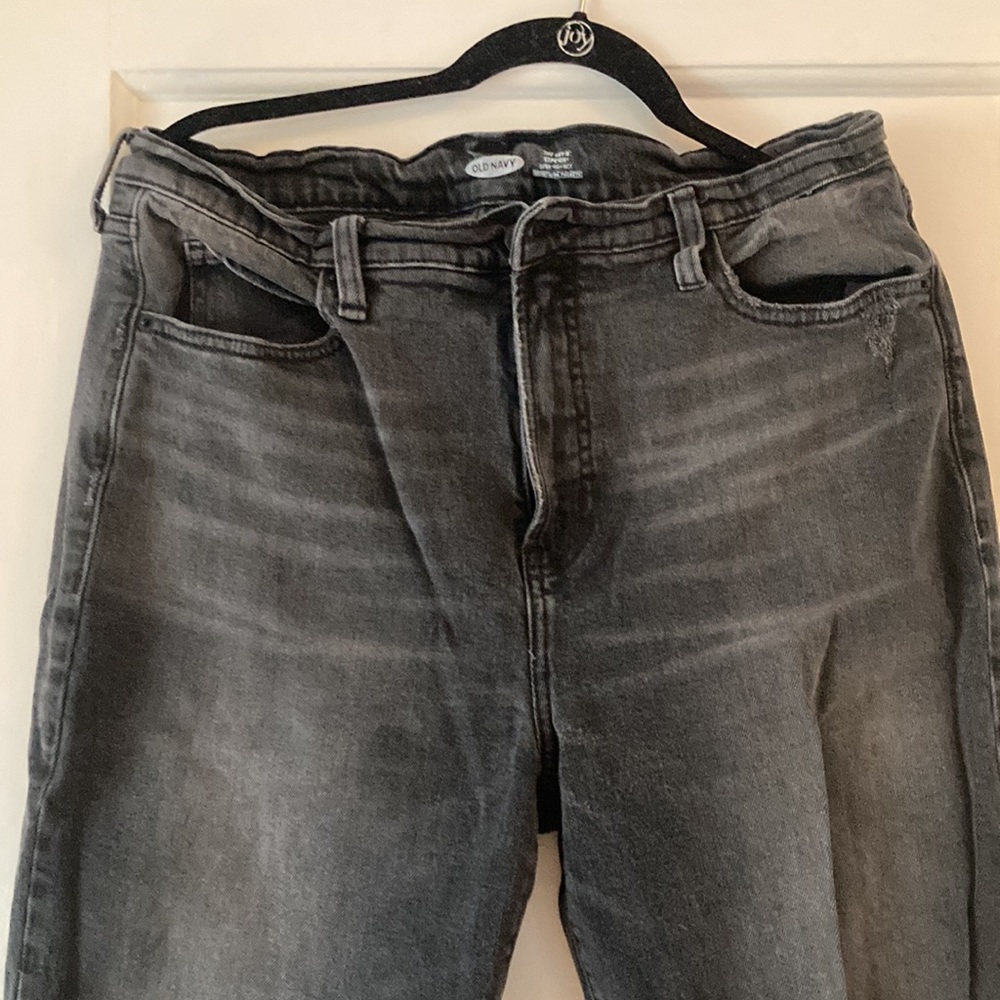 Gap Sky High Straight, Extra High Rise, Black Jeans